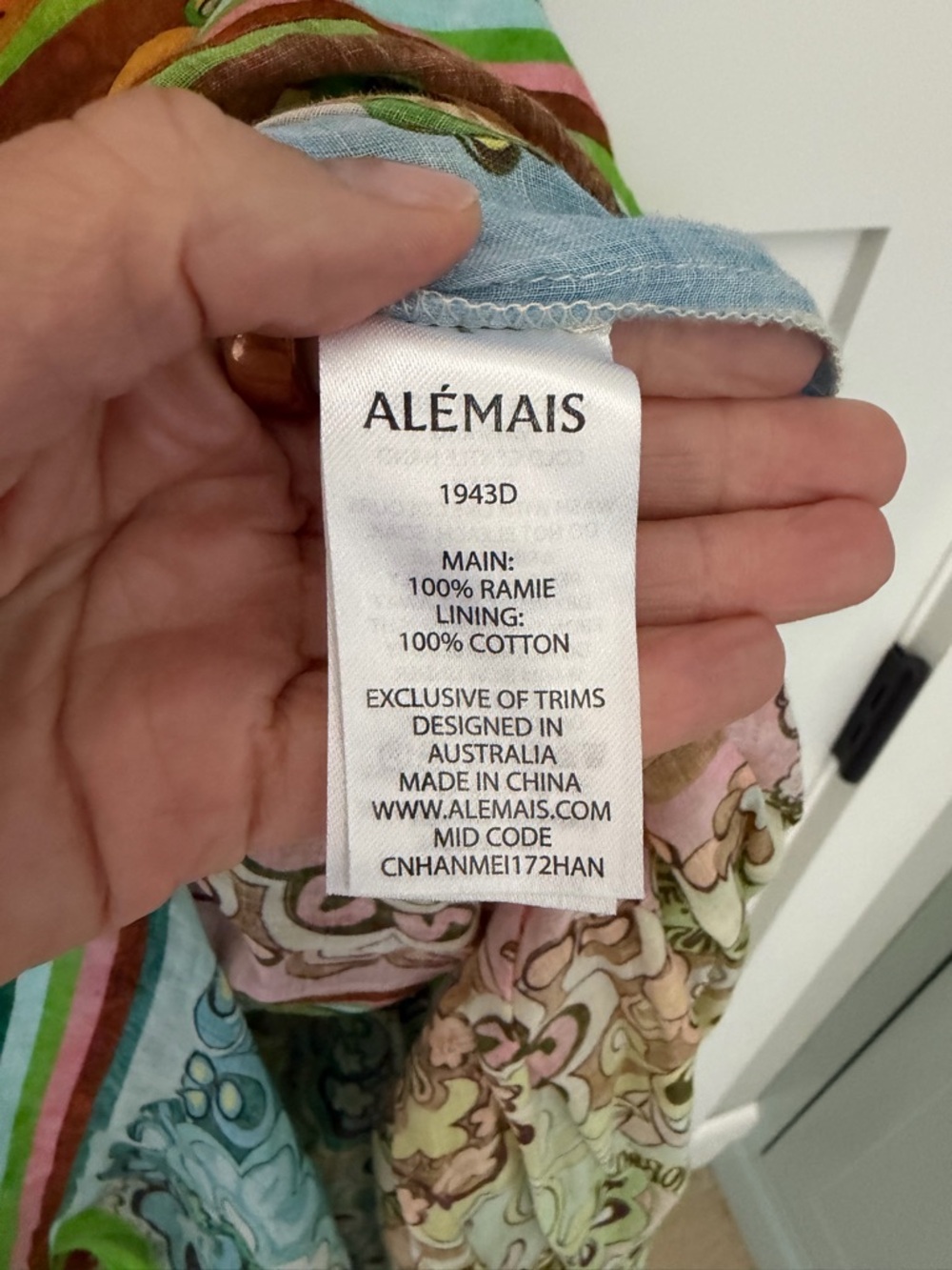 Alémais Sleeveless Multicolor Printed Midi Dress - Picture 5 of 5